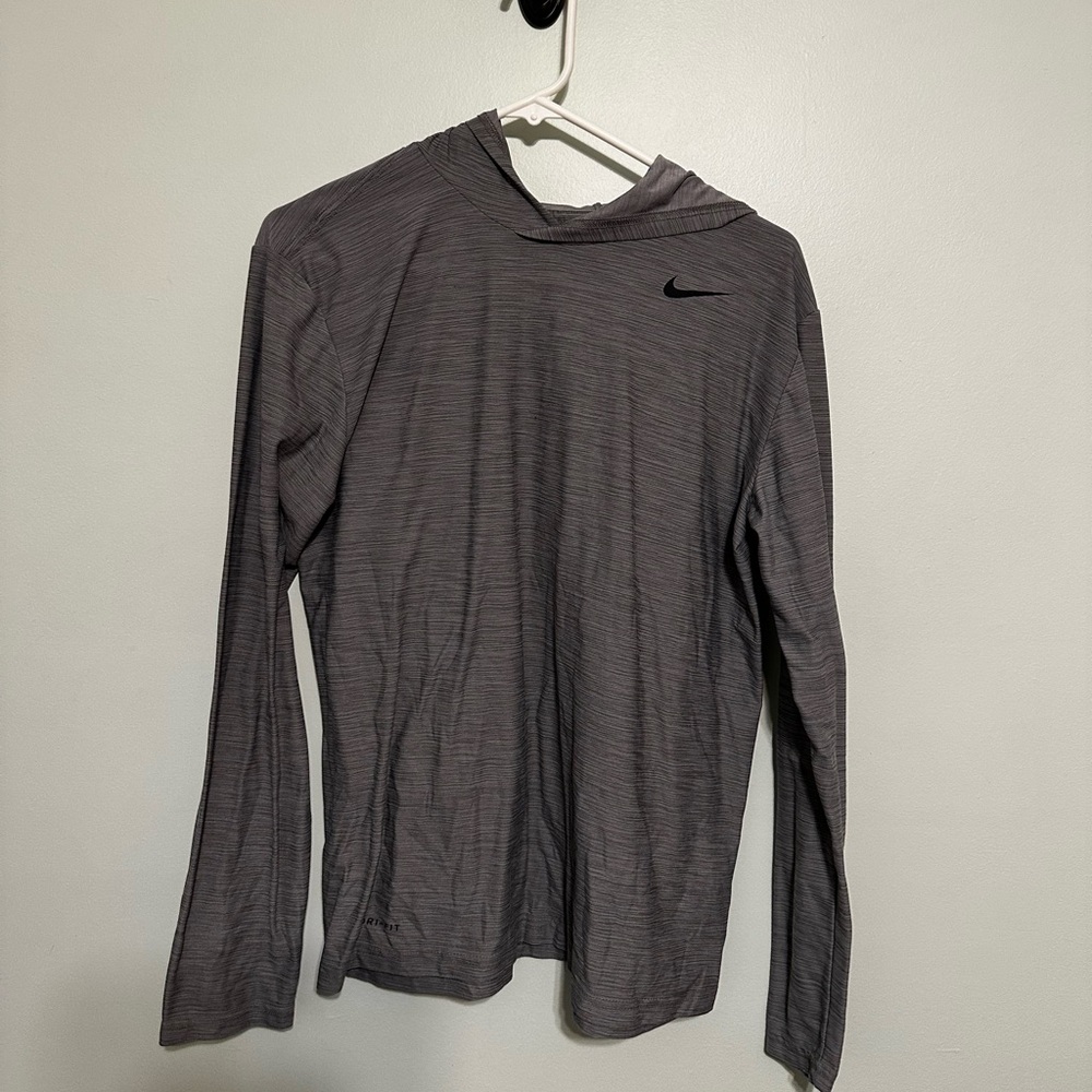 Dark Heather Grey Lightweight Nike Hoodie (Medium)